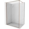 Mexen Kioto-XF Walk-in Shower Wall with Frame 120 x 202 cm, Transparent 10 mm, Rose Gold - 800-120-104-60-00-X