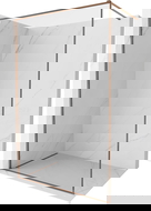 Mexen Kioto-XF Walk-in Shower Screen with Frame 120 x 202 cm, Transparent 10 mm, Rose Gold - 800-120-104-60-00-X