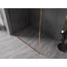 Mexen Kioto-XF Walk-in Shower Wall with Frame 120 x 202 cm, Transparent 10 mm, Rose Gold - 800-120-104-60-00-X