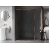 Mexen Kioto-XF Walk-in Shower Wall with Frame 120 x 202 cm, Transparent 10 mm, Rose Gold - 800-120-104-60-00-X