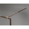 Mexen Kioto-XF Walk-in Shower Wall with Frame 120 x 202 cm, Transparent 10 mm, Rose Gold - 800-120-104-60-00-X
