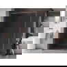 Mexen Kioto-XF Walk-in Shower Wall with Frame 70 x 202 cm, Transparent 10 mm, Brushed Copper - 800-070-104-65-00-X