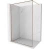 Mexen Kioto-XF Walk-in Shower Wall with Frame 120 x 202 cm, Transparent 10 mm, Brushed Copper - 800-120-104-65-00-X
