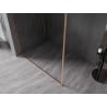 Mexen Kioto-XF Walk-in Shower Wall with Frame 120 x 202 cm, Transparent 10 mm, Brushed Copper - 800-120-104-65-00-X
