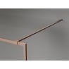 Mexen Kioto-XF Walk-in Shower Wall with Frame 120 x 202 cm, Transparent 10 mm, Brushed Copper - 800-120-104-65-00-X