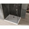 Mexen Omega sliding shower enclosure 120 x 80 cm, graphite, chrome + Flat tray, white - 825-120-080-01-40-4010