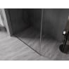 Mexen Kioto-XF Walk-in Shower Wall with Frame 120 x 202 cm, Transparent 10 mm, Brushed Gun Gray - 800-120-104-66-00-X