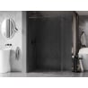 Mexen Kioto-XF Walk-in Shower Wall with Frame 120 x 202 cm, Transparent 10 mm, Brushed Gun Gray - 800-120-104-66-00-X
