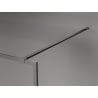 Mexen Kioto-XF Walk-in Shower Wall with Frame 120 x 202 cm, Transparent 10 mm, Brushed Gun Gray - 800-120-104-66-00-X