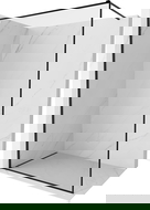 Mexen Kioto-XF Walk-in Shower Screen with Frame 50 x 202 cm, Transparent 10 mm, Black - 800-050-104-70-00-X