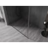Mexen Kioto-XF Walk-in Shower Wall with Frame 90 x 202 cm, Transparent 10 mm, Gun Metal - 800-090-104-95-00-X
