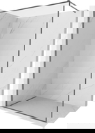 Mexen Kioto-XF Walk-in Shower Wall with Frame 140 x 202 cm, Transparent 10 mm, Gun Metal - 800-140-104-95-00-X