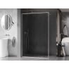 Mexen Kioto-XF Walk-in Shower Wall with Frame 140 x 202 cm, Transparent 10 mm, Brushed Nickel - 800-140-104-97-00-X