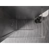 Mexen Kioto-XF Walk-in Shower Wall with Frame 140 x 202 cm, Transparent 10 mm, Brushed Nickel - 800-140-104-97-00-X