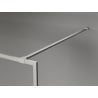 Mexen Kioto-XF Walk-in Shower Wall with Frame 140 x 202 cm, Transparent 10 mm, Brushed Nickel - 800-140-104-97-00-X