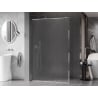 Mexen Kioto-XF Walk-in Shower Wall with Frame 120 x 202 cm, Frost 10 mm, Chrome - 800-120-104-01-30-X