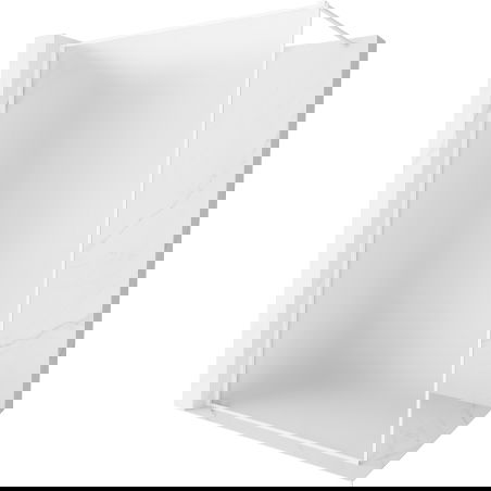 Mexen Kioto-XF Walk-in Shower Screen with Frame 60 x 202 cm, Frosted 10 mm, White - 800-060-104-20-30-X