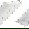 Mexen Kioto-XF Walk-in Shower Screen with Frame 110 x 202 cm, Frosted 10 mm, Gold - 800-110-104-50-30-X