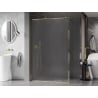 Mexen Kioto-XF Walk-in Shower Wall with Frame 140 x 202 cm, Frosted 10 mm, Gold - 800-140-104-50-30-X