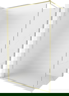 Mexen Kioto-XF Walk-in Shower Screen with Frame 80 x 202 cm, Frosted 10 mm, Brushed Gold - 800-080-104-55-30-X