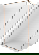 Mexen Kioto-XF Walk-in Shower Wall with Frame 140 x 202 cm, Frosted 10 mm, Rose Gold - 800-140-104-60-30-X