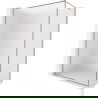 Mexen Kioto-XF Walk-in Shower Screen with Frame 70 x 202 cm, Frosted 10 mm, Brushed Copper - 800-070-104-65-30-X