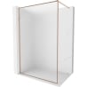 Mexen Kioto-XF Shower Wall Walk-in with Frame 80 x 202 cm, Frosted 10 mm, Brushed Copper - 800-080-104-65-30-X
