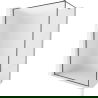 Mexen Kioto-XF Walk-in Shower Wall with Frame 140 x 202 cm, Frosted 10 mm, Gun Gray Brushed - 800-140-104-66-30-X
