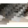 Mexen Omega extendable shower cubicle 130 x 70 cm, Graphite, Chrome + shower tray Flat, bialy - 825-130-070-01-40-4010