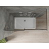 Mexen Omega sliding shower cabin 130 x 70 cm, graphite, chrome + Flat, white shower tray - 825-130-070-01-40-4010