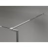 Mexen Kioto-XF Walk-in Shower Wall with Frame 80 x 202 cm, Graphite 10 mm, Chrome - 800-080-104-01-40-X