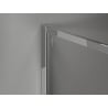 Mexen Kioto-XF Walk-in Shower Wall with Frame 80 x 202 cm, Graphite 10 mm, Chrome - 800-080-104-01-40-X