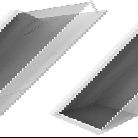 Mexen Kioto-XF Walk-In Shower Wall with Frame 100 x 202 cm, Graphite 10 mm, White - 800-100-104-20-40-X
