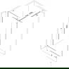 Mexen Kioto-XF Walk-in Shower Wall with Frame 140 x 202 cm, Graphite 10 mm, White - 800-140-104-20-40-X