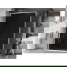 Mexen Kioto-XF Walk-in Shower Wall with Frame 150 x 202 cm, Graphite 10 mm, White - 800-150-104-20-40-X