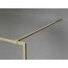 Mexen Kioto-XF Shower Screen Walk-in with Frame 90 x 202 cm, Graphite 10 mm, Brushed Gold - 800-090-104-55-40-X