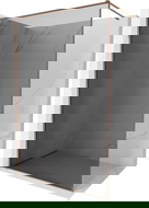 Mexen Kioto-XF Walk-in Shower Screen with Frame 80 x 202 cm, Graphite 10 mm, Rose Gold - 800-080-104-60-40-X