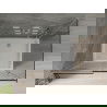 Mexen Omega extendable shower cubicle 130 x 80 cm, Graphite, Chrome + shower tray Flat, bialy - 825-130-080-01-40-4010