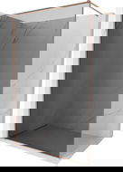 Mexen Kioto-XF Walk-in Shower Screen with Frame 140 x 202 cm, Graphite 10 mm, Brushed Copper - 800-140-104-65-40-X