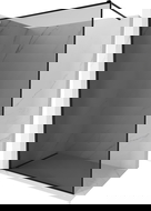 Mexen Kioto-XF Walk-in shower screen with frame 160 x 202 cm, graphite 10 mm, black - 800-160-104-70-40-X