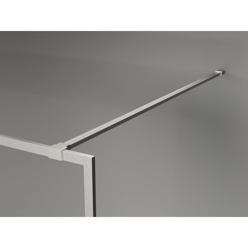 Mexen Kioto-XF Walk-in Shower Wall with Frame 120 x 202 cm, Graphite 10 mm, Brushed Nickel - 800-120-104-97-40-X