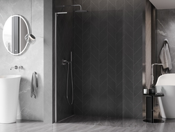Mexen Kioto-X L Shower Wall Walk-in 100 x 200 cm, transparent 10 mm, chrome - 800-100-107-01-00-X