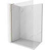 Mexen Kioto-X L Walk-in Shower Panel 60 x 200 cm, Transparent 10 mm, Gold - 800-060-107-50-00-X