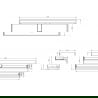 Mexen Box-A cabinet sink base 160 cm, 2 drawers, matte gray - 91AX0-1600-470-2-62