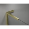 Mexen Kioto-X L Walk-in Shower Wall 50 x 200 cm, Transparent 10 mm, Brushed Gold - 800-050-107-55-00-X