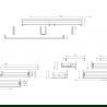 Mexen Box-A 140 cm Under-Sink Cabinet Frame, 2 Drawers, Matte Graphite - 91AX0-1400-470-2-66