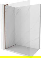 Mexen Kioto-X L Shower Wall Walk-in 70 x 200 cm, Transparent 10 mm, Rose Gold - 800-070-107-60-00-X