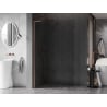 Mexen Kioto-X L Walk-in Shower Wall 60 x 200 cm, Transparent 10 mm, Brushed Copper - 800-060-107-65-00-X