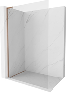 Mexen Kioto-X L Walk-in Shower Wall 70 x 200 cm, Transparent 10 mm, Brushed Copper - 800-070-107-65-00-X
