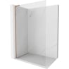 Mexen Kioto-X L Shower Screen Walk-in 80 x 200 cm, Transparent 10 mm, Brushed Copper - 800-080-107-65-00-X